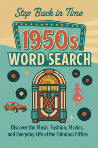 1950s Era Word Search Puzzle Book